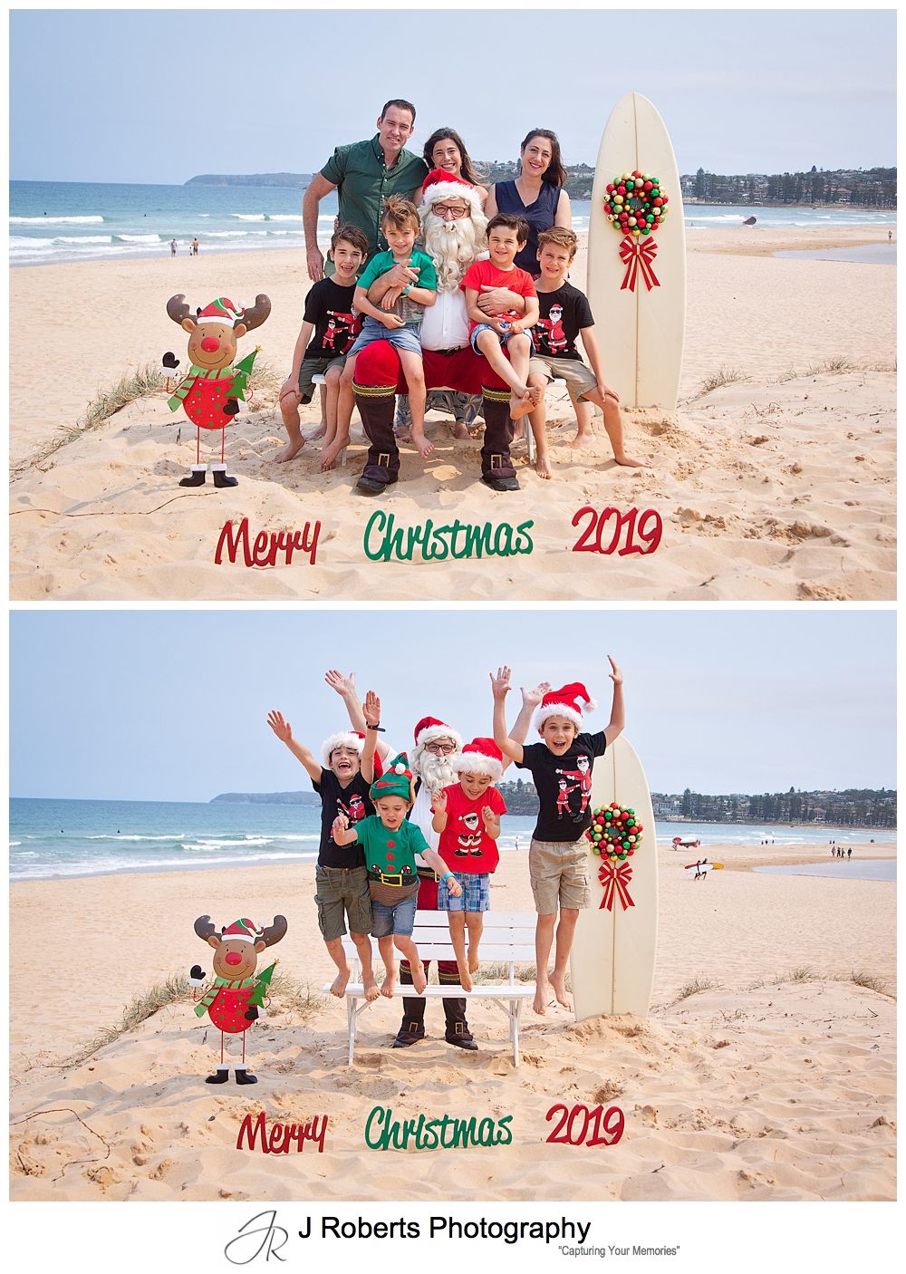 Aussie Santa Photos at Long Reef Beach Sydney Fun with Santa